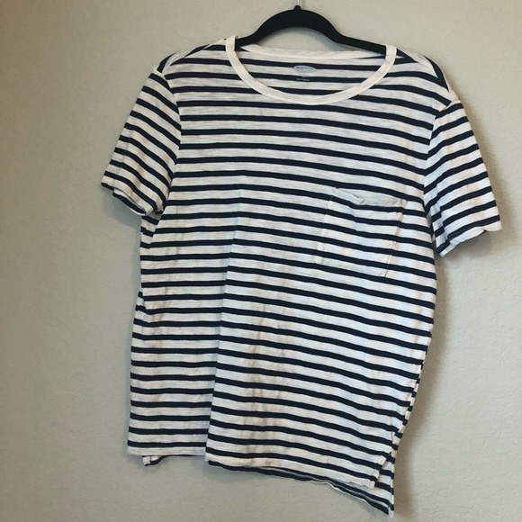 Old Navy Womens T shirt Striped Boyfriend Tee - Picture 2 of 6